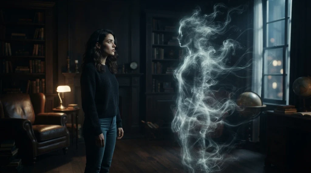 A figment of the imagination or a ghostly figure without physical substance.