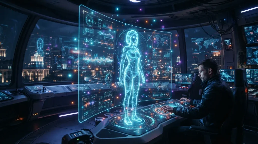 A two-dimensional image or animation integrated into a larger digital scene.