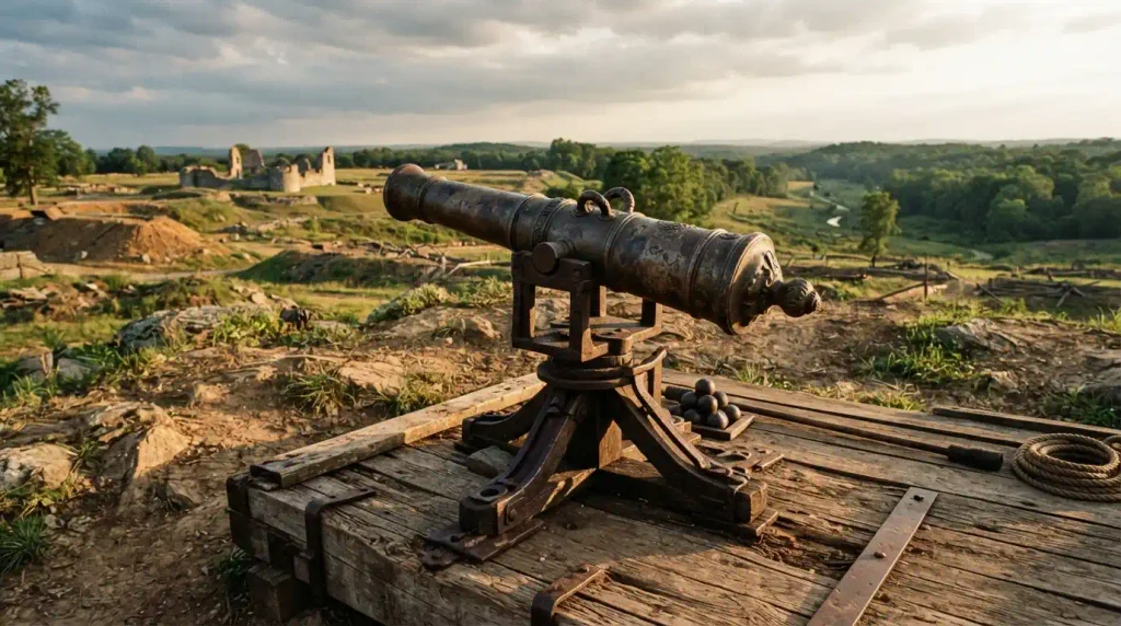 Cannon Mounted on a Swivel Stand