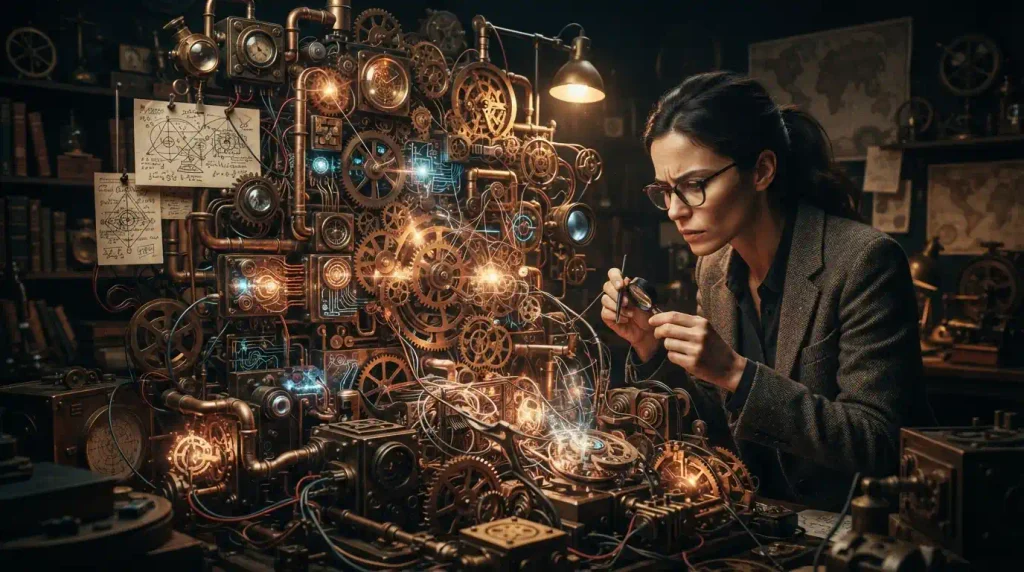  Consisting of many different and interconnected parts; hard to analyze.