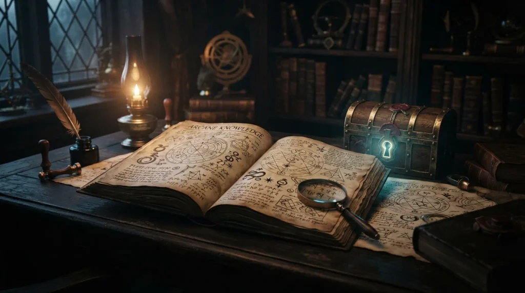  Having a meaning that is mysterious, hidden, or puzzling.