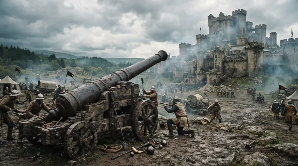 Medieval Cannon for Long-Range Attack