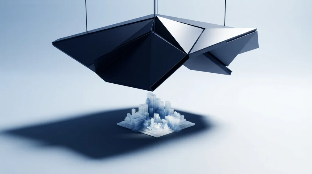 Positioned directly beneath or covered by something higher up.