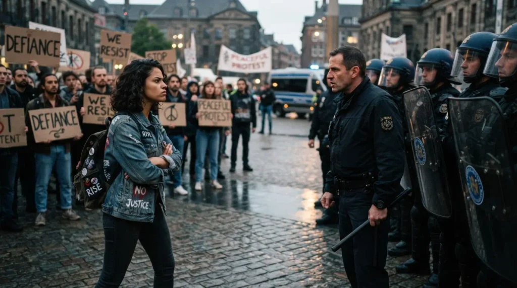  Rebellious and discontented with authority or a group.