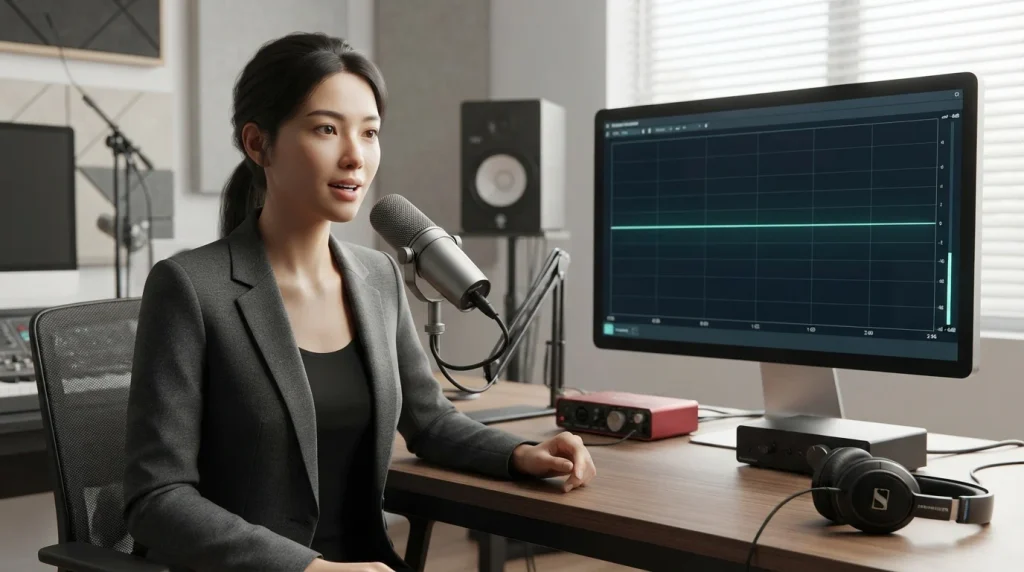 Vocal delivery that stays on a single unvarying pitch throughout.